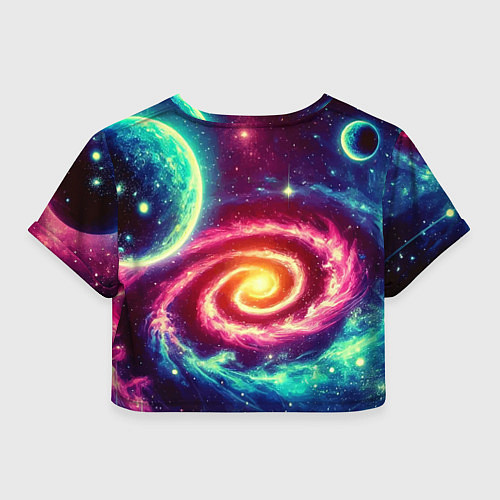 Женский топ Spiral galaxy - neon glow / 3D-принт – фото 2
