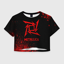 Женский топ Metallica - red gradient