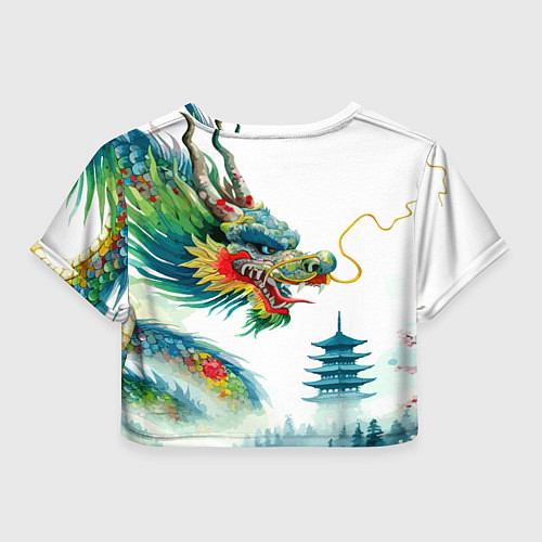 Женский топ Japanese watercolor dragon - art / 3D-принт – фото 2