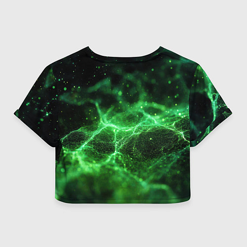 Женский топ Зеленая связь текстура / 3D-принт – фото 2