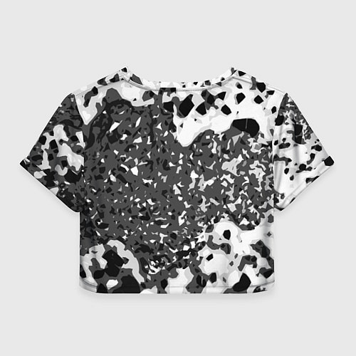 Женский топ Чёрно-белая абстракция / 3D-принт – фото 2