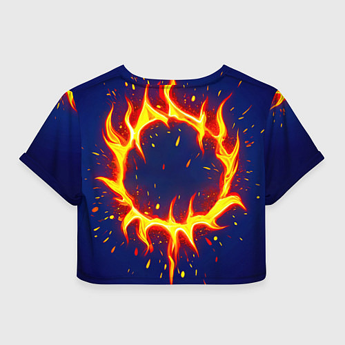 Женский топ Голден Стэйт Уорриорз в огне / 3D-принт – фото 2