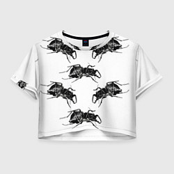 Футболка 3D укороченная женская Mezzanine album, цвет: 3D-принт