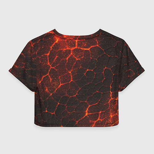 Женский топ Символ волчья лапа в огненной стихии / 3D-принт – фото 2