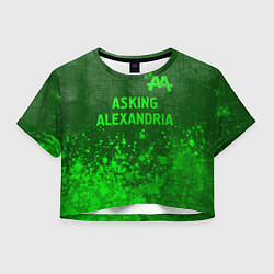 Женский топ Asking Alexandria - green gradient посередине