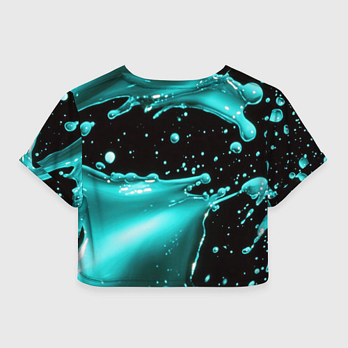 Женский топ Разрыв голубой краски / 3D-принт – фото 2