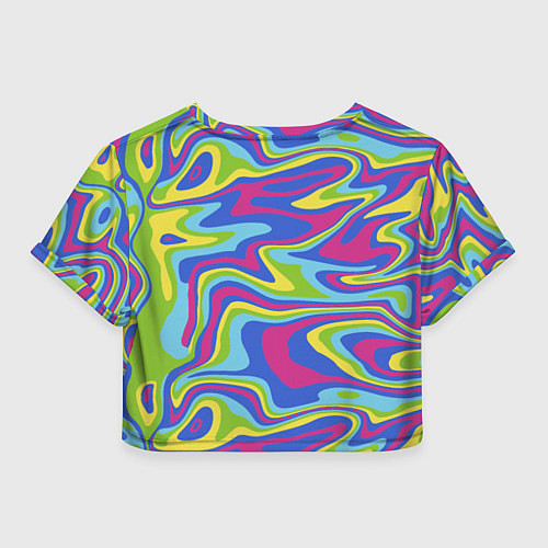Женский топ Разноцветная абстракция волны / 3D-принт – фото 2
