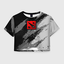 Женский топ Dota 2 - монохромный серый