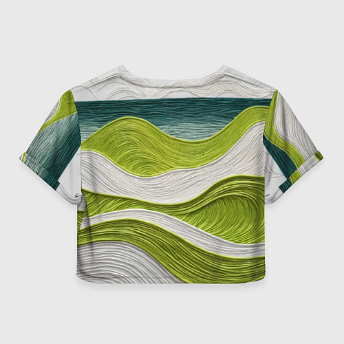 Женский топ Лаймовые волны / 3D-принт – фото 2