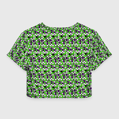 Женский топ Киберпанк шестиугольники зелёные / 3D-принт – фото 2