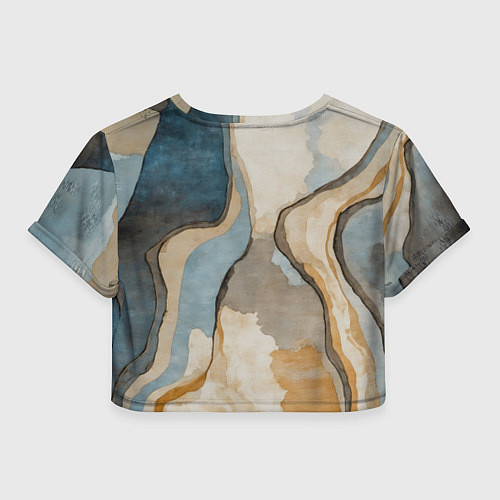 Женский топ Абстракция с песком и водой / 3D-принт – фото 2