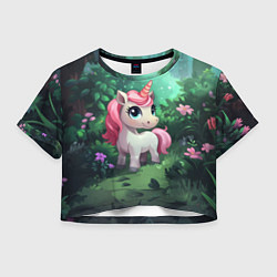 Женский топ Единорожка с розовой гривой