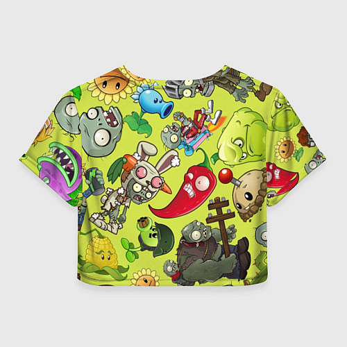 Женский топ Растения против зомби с героями / 3D-принт – фото 2