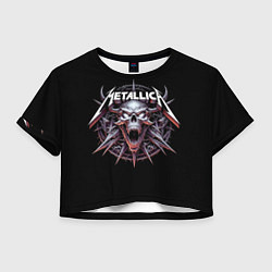 Женский топ Metallica - cool skull with horns