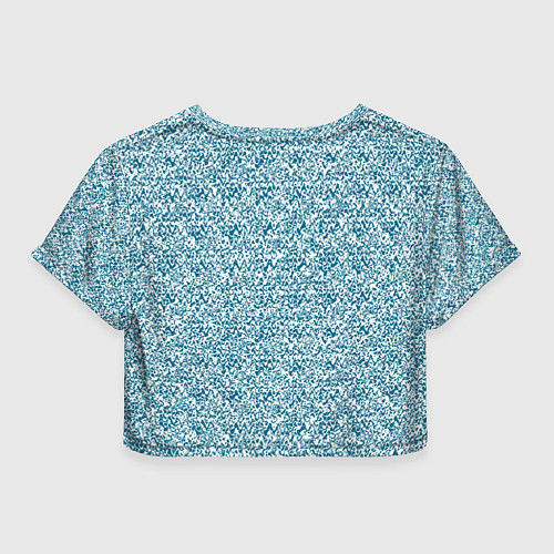 Женский топ Бело-синий текстурный / 3D-принт – фото 2