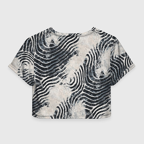 Женский топ Текстура гранж - абстрактные линии / 3D-принт – фото 2