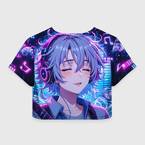 Женский топ Влюбленный в музыку / 3D-принт – фото 2