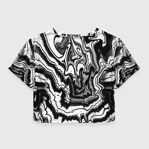 Женский топ Закрученные волны - чб абстракция / 3D-принт – фото 2