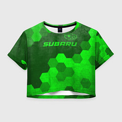 Женский топ Subaru - green gradient посередине