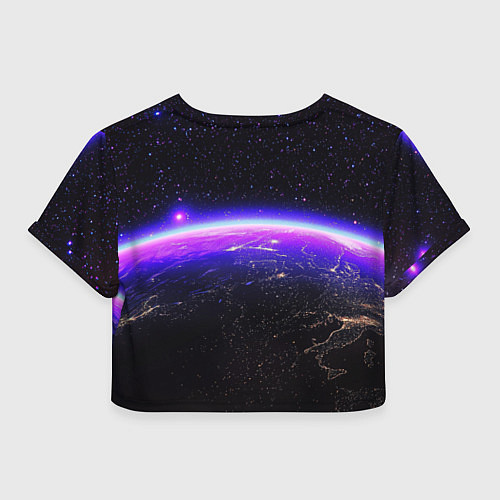 Женский топ Планета и неоновое свечение / 3D-принт – фото 2