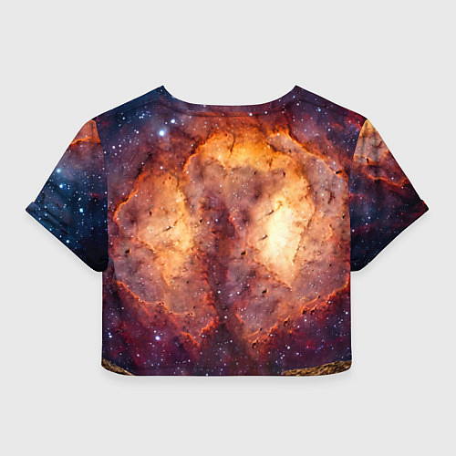 Женский топ Американский стаффордширский терьер в космосе / 3D-принт – фото 2