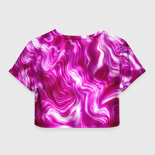 Женский топ Завихрения - оттенки розового и белого / 3D-принт – фото 2