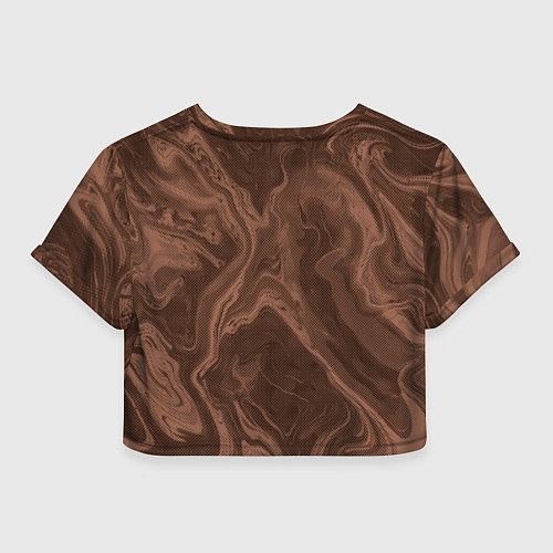 Женский топ Коричневый абстракция в точку / 3D-принт – фото 2