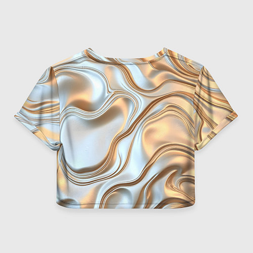 Женский топ Жидкое белое золото / 3D-принт – фото 2