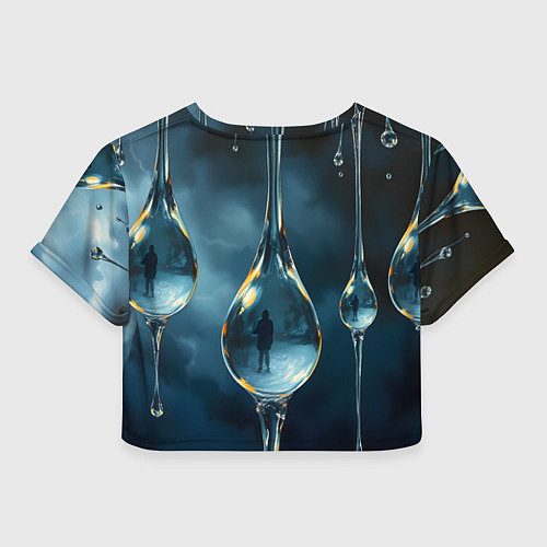 Женский топ Люди в каплях / 3D-принт – фото 2