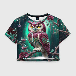 Женский топ Волшебная сова в самоцветном лесу