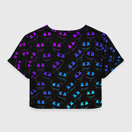 Женский топ Nirvana x marshmello neon / 3D-принт – фото 2