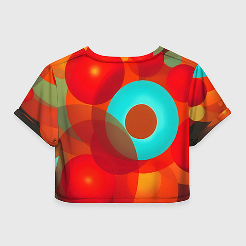 Женский топ Оптическая абстракция с кругами / 3D-принт – фото 2