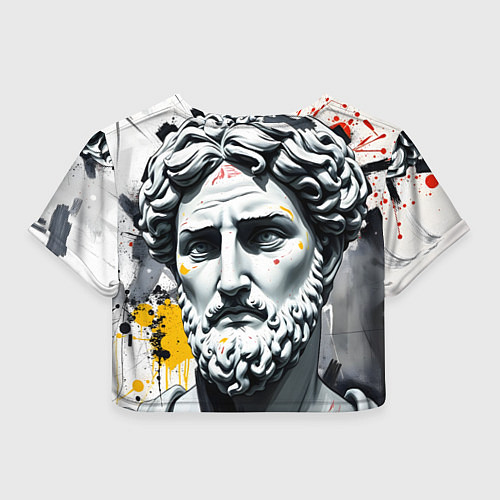 Женский топ Античный портрет и краска / 3D-принт – фото 2