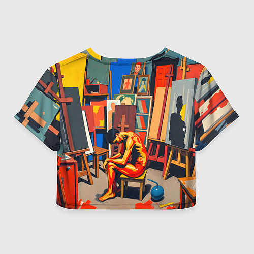 Женский топ Художник в мастерской / 3D-принт – фото 2