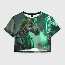 Женский топ Cyperpunk zebra