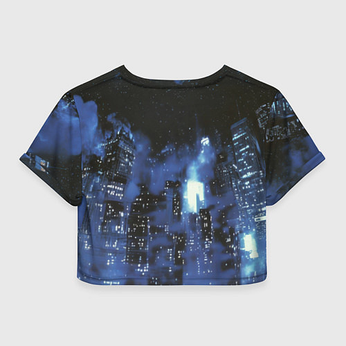 Женский топ Бэтмен синий город / 3D-принт – фото 2
