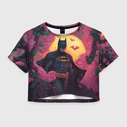 Женский топ Бэтмен и дерево с цветами