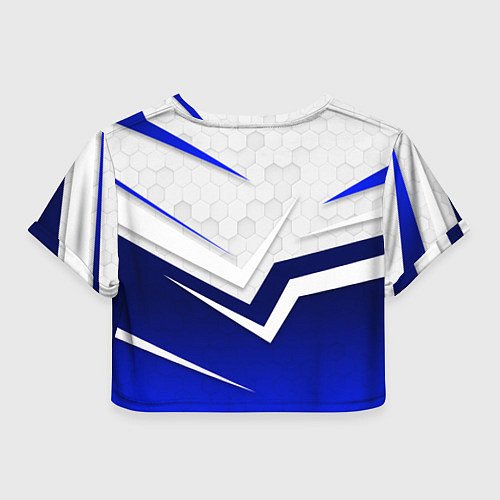 Женский топ Герб России - синий и белый / 3D-принт – фото 2