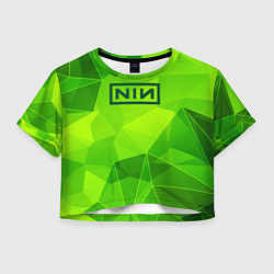 Женский топ Nine Inch Nails green poly