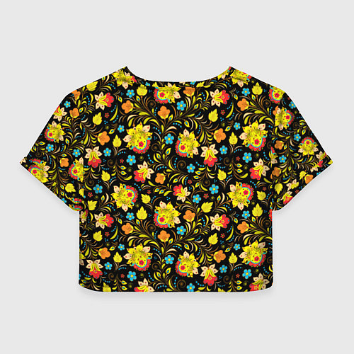 Женский топ Хохлома цветы / 3D-принт – фото 2