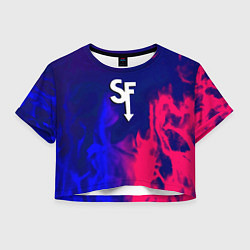 Женский топ Sally face neon flame