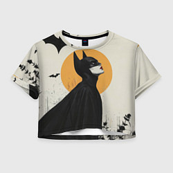 Футболка 3D укороченная женская Девушка Бэтмен, цвет: 3D-принт