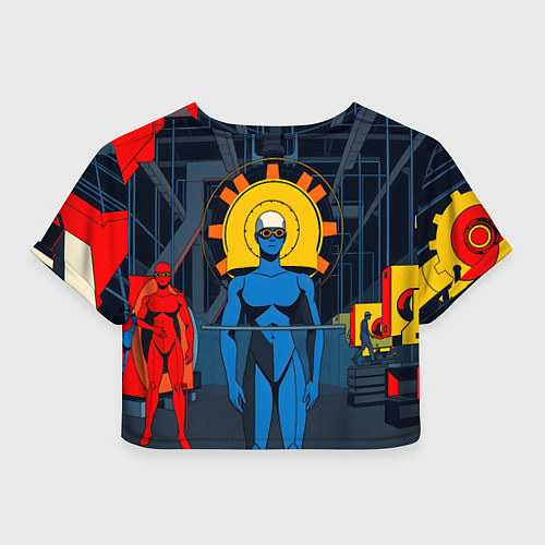 Женский топ Ретро фантастика / 3D-принт – фото 2