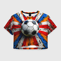 Женский топ Футбольный мяч в ярких линиях