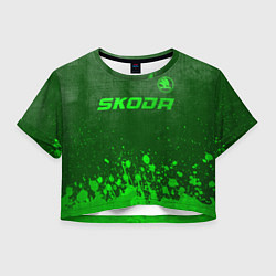 Женский топ Skoda - green gradient посередине