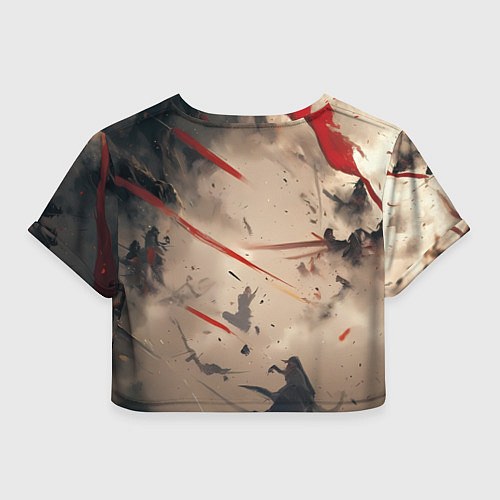 Женский топ Самурай медведь / 3D-принт – фото 2