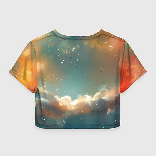 Женский топ Лисенок спит на облаке / 3D-принт – фото 2