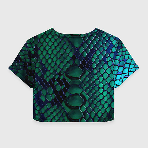 Женский топ Бирюзовая змеиная кожа / 3D-принт – фото 2