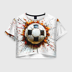 Женский топ Футбольный мяч на белом