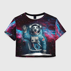 Женский топ Далматинец бравый космонавт - нейроарт
